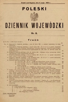 Poleski Dziennik Wojewódzki. 1931, nr 8