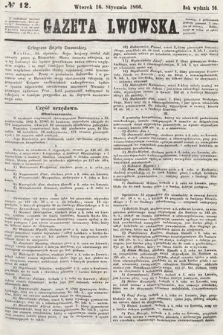 Gazeta Lwowska. 1866, nr 12