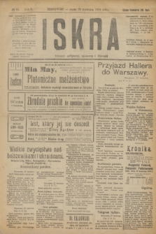 Iskra : dziennik polityczny, społeczny i literacki. R.10, № 91 (23 kwietnia 1919)