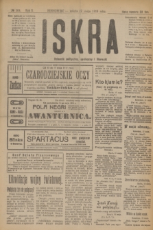 Iskra : dziennik polityczny, społeczny i literacki. R.10, № 108 (17 maja 1919)