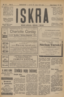 Iskra : dziennik polityczny, społeczny i literacki. R.10, № 113 (23 maja 1919)