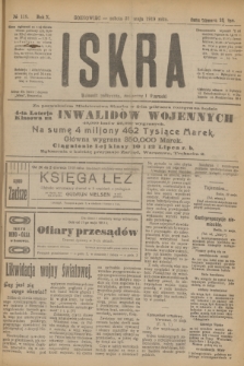 Iskra : dziennik polityczny, społeczny i literacki. R.10, № 119 (31 maja 1919)