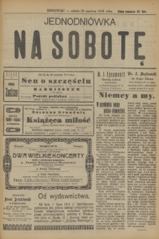 Jednodniówka na Sobotę. R.10, (28 czerwca 1919)