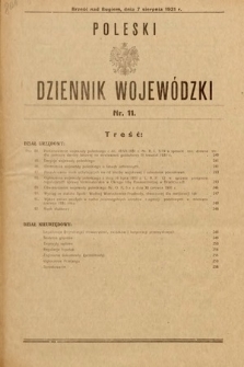 Poleski Dziennik Wojewódzki. 1931, nr 11