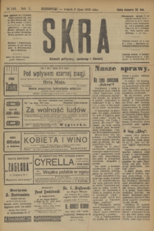 Skra : dziennik polityczny, społeczny i literacki. R.10, № 140 (8 lipca 1919)