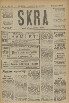 Skra : dziennik polityczny, społeczny i literacki. R.10, № 159 (31 lipca 1919)