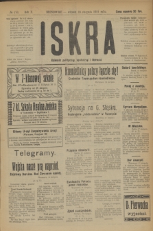 Iskra : dziennik polityczny, społeczny i literacki. R.10, № 176 (19 sierpnia 1919)