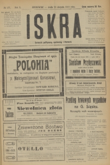 Iskra : dziennik polityczny, społeczny i literacki. R.10, № 177 (20 sierpnia 1919)