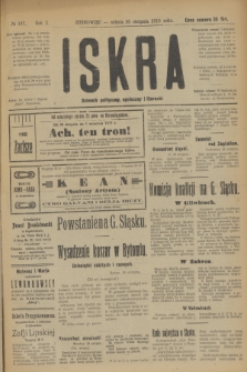 Iskra : dziennik polityczny, społeczny i literacki. R.10, № 187 (30 sierpnia 1919)