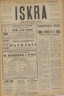 Iskra : dziennik polityczny, społeczny i literacki. R.10, № 189 (1 września 1919)