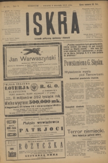 Iskra : dziennik polityczny, społeczny i literacki. R.10, № 191 (4 września 1919)