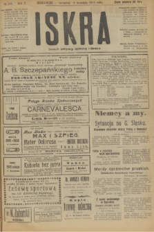 Iskra : dziennik polityczny, społeczny i literacki. R.10, № 204 (8 września 1919)