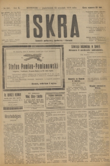 Iskra : dziennik polityczny, społeczny i literacki. R.10, № 207 (22 września 1919)