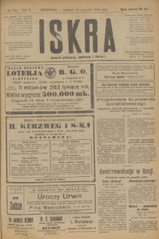 Iskra : dziennik polityczny, społeczny i literacki. R.10, № 213 (28 września 1919)