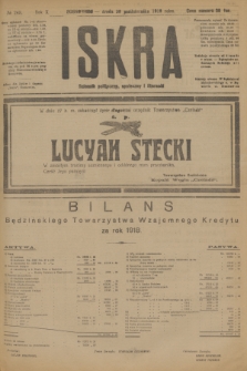 Iskra : dziennik polityczny, społeczny i literacki. R.10, № 243 (29 października 1919)