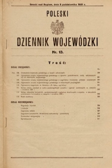 Poleski Dziennik Wojewódzki. 1931, nr 13
