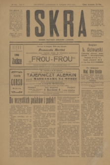 Iskra : dziennik polityczny, społeczny i literacki. R.10, № 254 (10 listopada 1919)