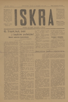 Iskra : dziennik polityczny, społeczny i literacki. R.10, № 255 (11 listopada 1919)