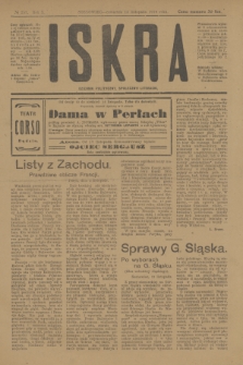Iskra : dziennik polityczny, społeczny i literacki. R.10, № 257 (13 listopada 1919)
