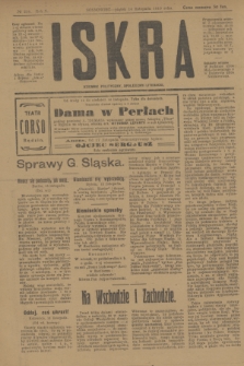 Iskra : dziennik polityczny, społeczny i literacki. R.10, № 258 (14 listopada 1919)