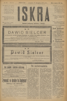 Iskra : dziennik polityczny, społeczny i literacki. R.10, № 267 (27 listopada 1919)