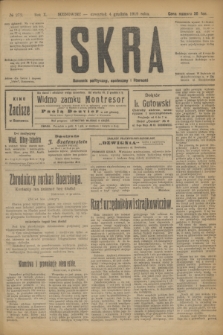 Iskra : dziennik polityczny, społeczny i literacki. R.10, № 272 (4 grudnia 1919)