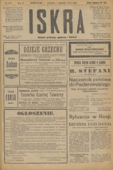 Iskra : dziennik polityczny, społeczny i literacki. R.10, № 275 (7 grudnia 1919)