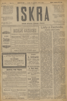 Iskra : dziennik polityczny, społeczny i literacki. R.10, № 277 (10 grudnia 1919)