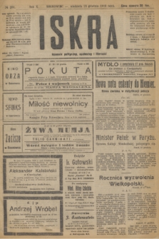Iskra : dziennik polityczny, społeczny i literacki. R.10, № 294 (28 grudnia 1919)