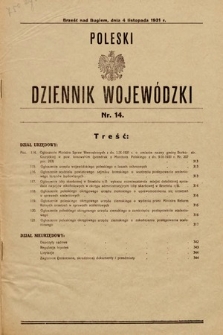 Poleski Dziennik Wojewódzki. 1931, nr 14