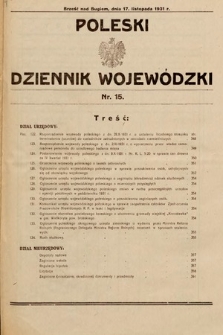 Poleski Dziennik Wojewódzki. 1931, nr 15