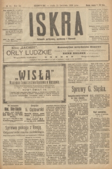 Iskra : dziennik polityczny, społeczny i literacki. R.11, № 93 (21 kwietnia 1920)