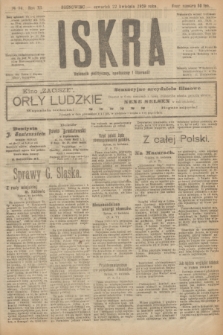 Iskra : dziennik polityczny, społeczny i literacki. R.11, № 94 (22 kwietnia 1920)