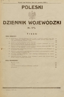 Poleski Dziennik Wojewódzki. 1931, nr 17