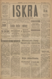 Iskra : dziennik polityczny, społeczny i literacki. R.11, № 297 (23 września 1920)