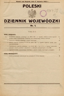 Poleski Dziennik Wojewódzki. 1932, nr 1