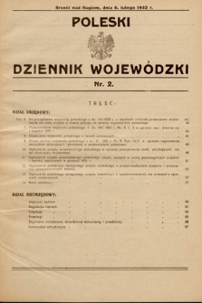Poleski Dziennik Wojewódzki. 1932, nr 2