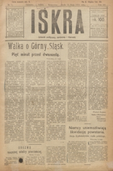 Iskra : dziennik polityczny, społeczny i literacki. R.12, № 75 (25 maja 1921)