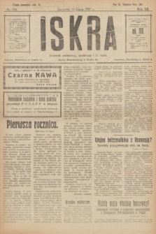 Iskra : dziennik polityczny, społeczny i literacki. R.12, nr 114 (14 lipca 1921)