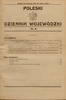 Poleski Dziennik Wojewódzki. 1932, nr 6
