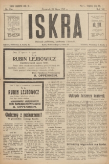 Iskra : dziennik polityczny, społeczny i literacki. R.12, nr 126 (28 lipca 1921)