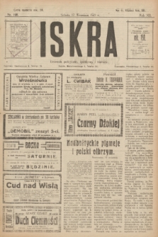 Iskra : dziennik polityczny, społeczny i literacki. R.12, nr 168 (17 września 1921)