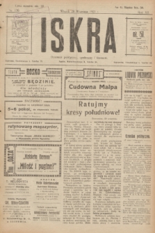 Iskra : dziennik polityczny, społeczny i literacki. R.12, nr 170 (20 września 1921)