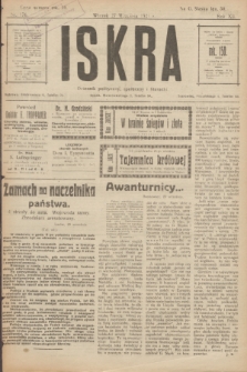 Iskra : dziennik polityczny, społeczny i literacki. R.12, nr 176 (27 września 1921)