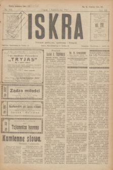 Iskra : dziennik polityczny, społeczny i literacki. R.12, nr 185 (7 października 1921)