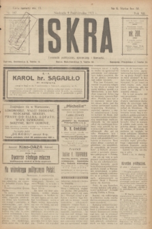 Iskra : dziennik polityczny, społeczny i literacki. R.12, nr 187 (9 października 1921)