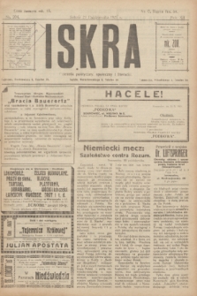 Iskra : dziennik polityczny, społeczny i literacki. R.12, nr 204 (29 października 1921) + wkładka