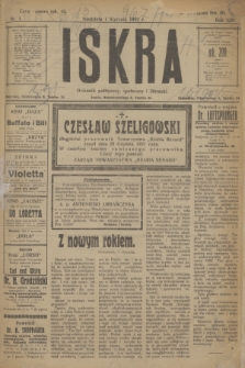 Iskra : dziennik polityczny, społeczny i literacki. R.13, nr 1 (1 stycznia 1922)