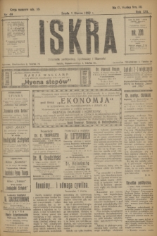 Iskra : dziennik polityczny, społeczny i literacki. R.13, nr 49 (1 marca 1922)