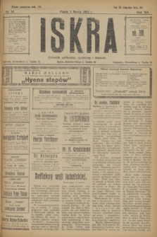 Iskra : dziennik polityczny, społeczny i literacki. R.13, nr 51 (3 marca 1922)